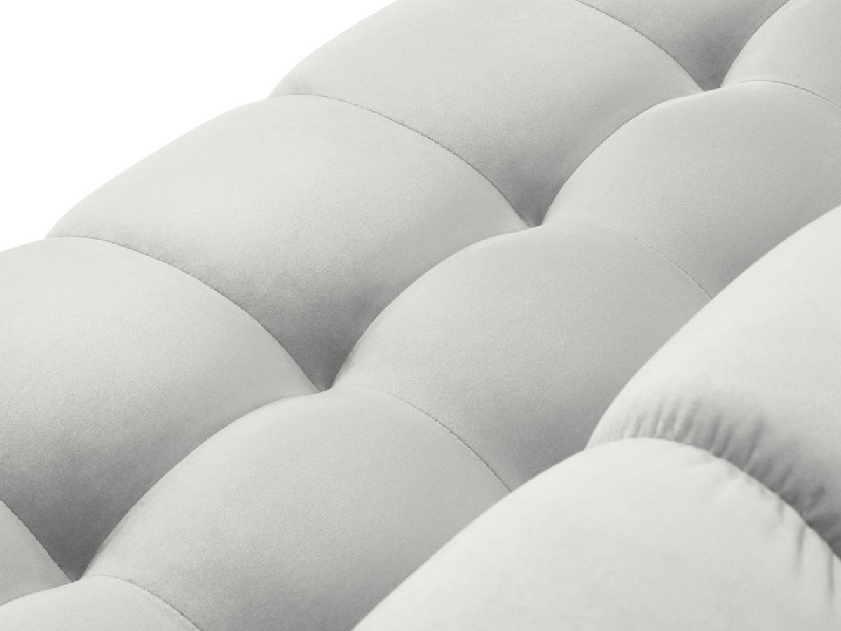 ECKSOFA rechts Mamaia aus Samt silber 5 Sitzplätze - Silberfarben, Textil (185/293cm) - Micadoni