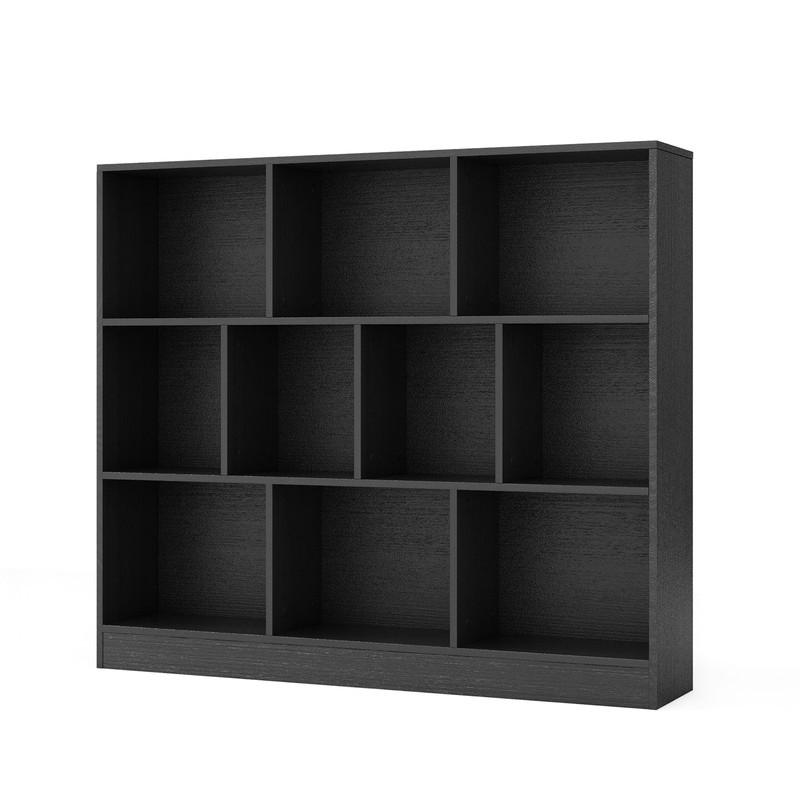 Costway Bücherregal Schwarz 120x104x24 cm