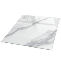 TISCHPLATTE 120x60 cm – Marmormuster - Schwarz, Glas (120/60/0.4cm) - Wallfluent