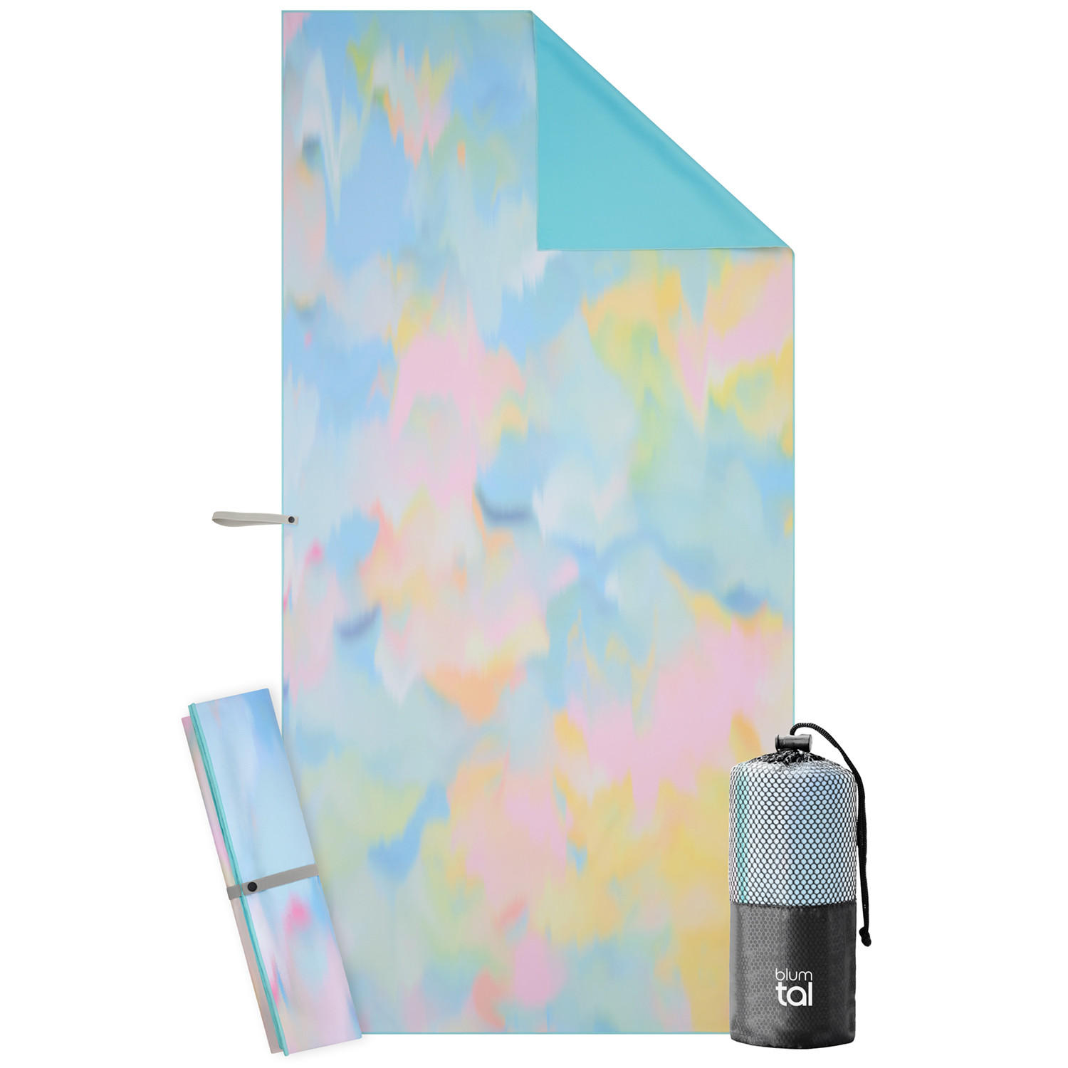 STRANDTUCH Thor 90/180 cm, Aquarellfarben - Multicolor, Textil (90/180cm) - Blumtal