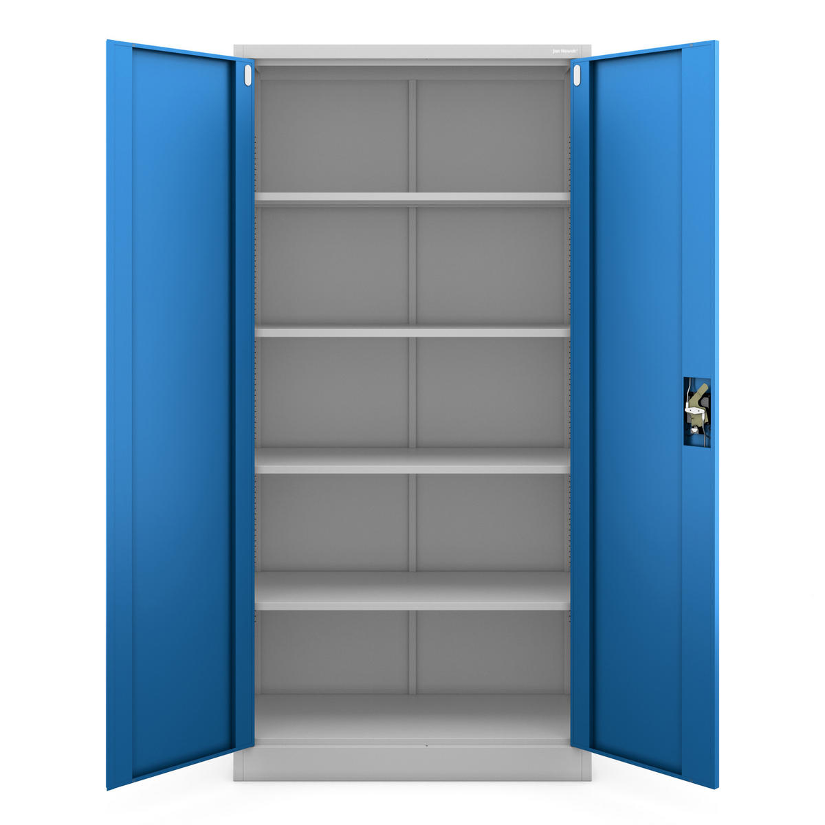 AKTENSCHRANK JAN 185x90x45 cm - Blau/Weiß, Metall (90/185/40cm) - Jan Nowak