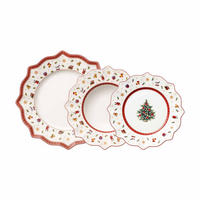 TELLER-SET Toy's Delight weiß-rot - Rot/Weiß, Keramik (28.5/30.5/29.5cm) - Villeroy & Boch