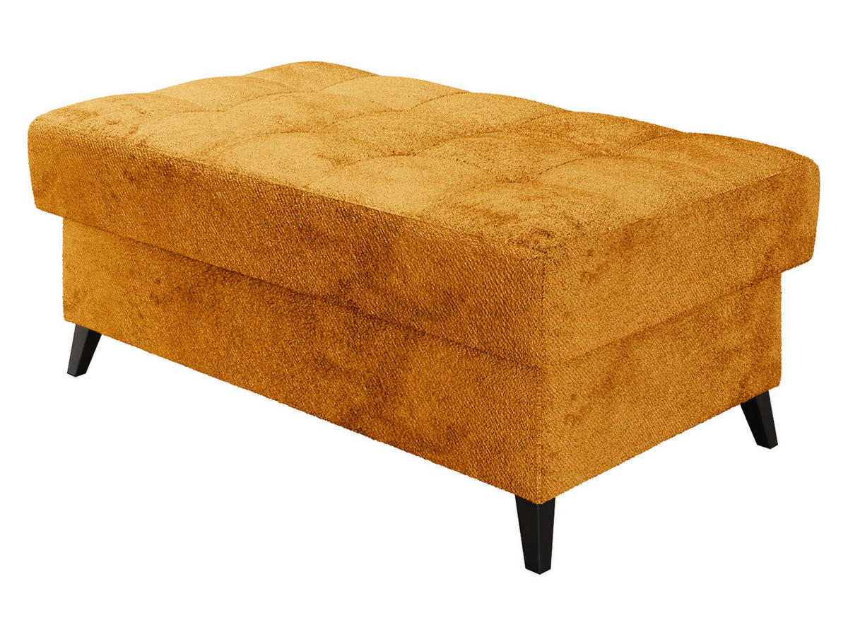 POLSTERHOCKER Nord - Rotbraun/Schwarz, Holz/Textil (106/44/67cm) - MIRJAN24