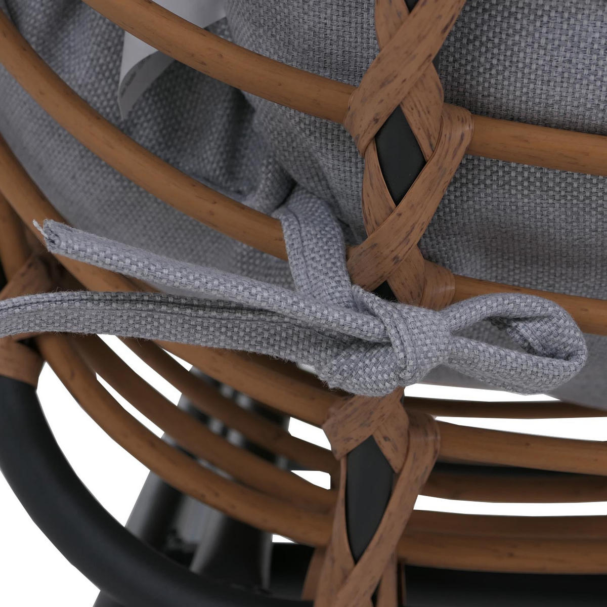 ZÁHRADNÁ STOLIČKA Sivá, Svetlo sivá - sivá/svetlosivá, kompozitné drevo (77/90/80cm) - MCW