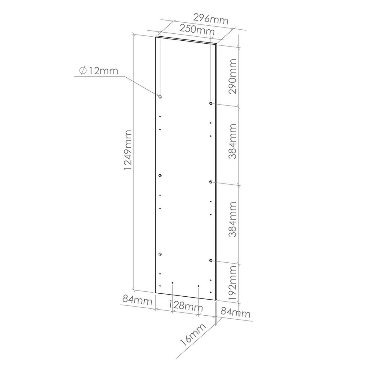 KUCHYŇSKÁ DVÍŘKA R-Line Bílý venkovský dům - bílá, kompozitní dřevo (29.6/71.3/1.6cm) - Vicco