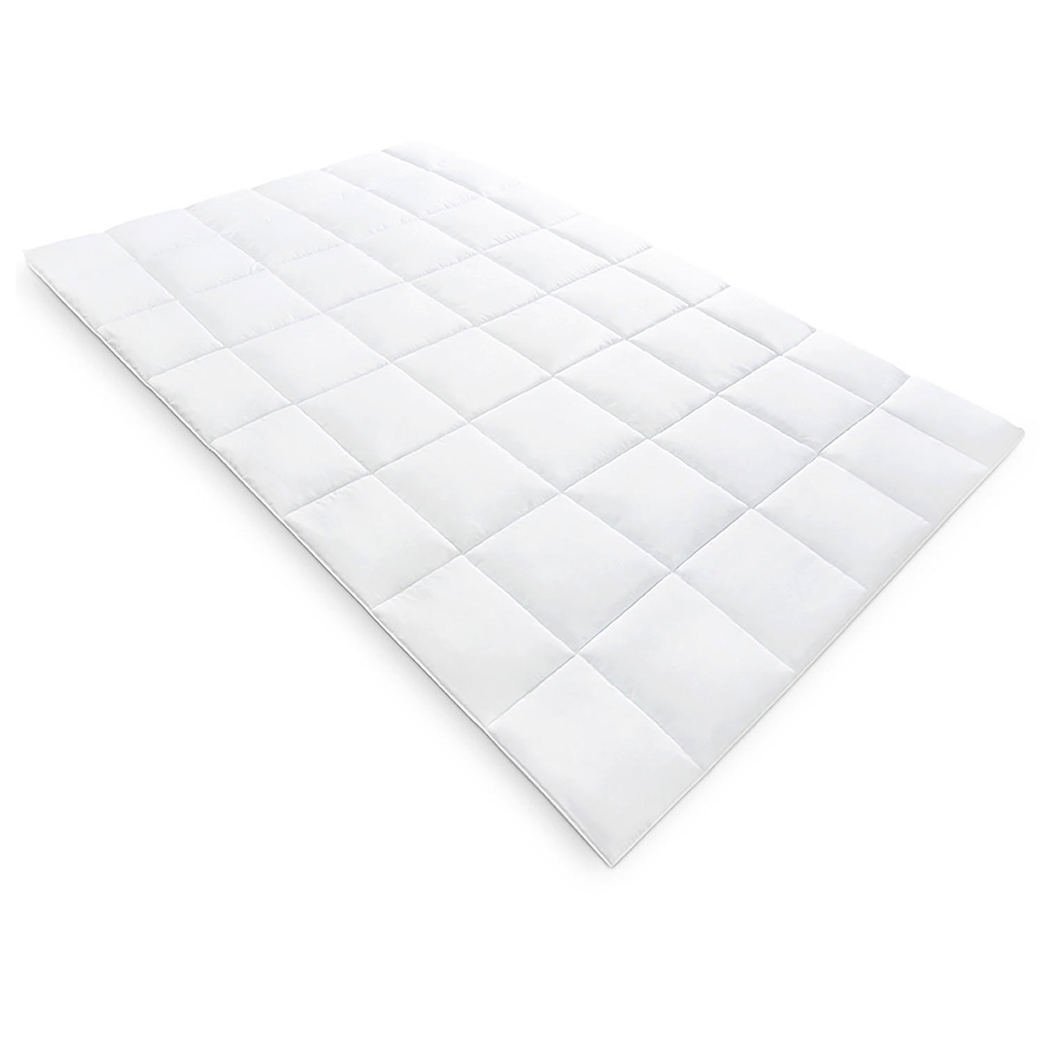 GANZJAHRESBETTDECKE 200x200 cm – atmungsaktive Mikrofaser Bettdecke mit Hohlfaserfüllung – Steppdecke für Sommer und Winter – für Allergiker geeignet - Weiß, Textil (200/200cm) - Mister Sandman