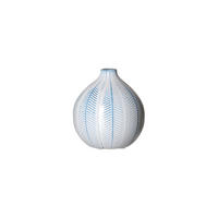 KUGELVASE Reef weiß-blau 15 cm - Blau/Weiß, Keramik (15cm) - Ritzenhoff Breker