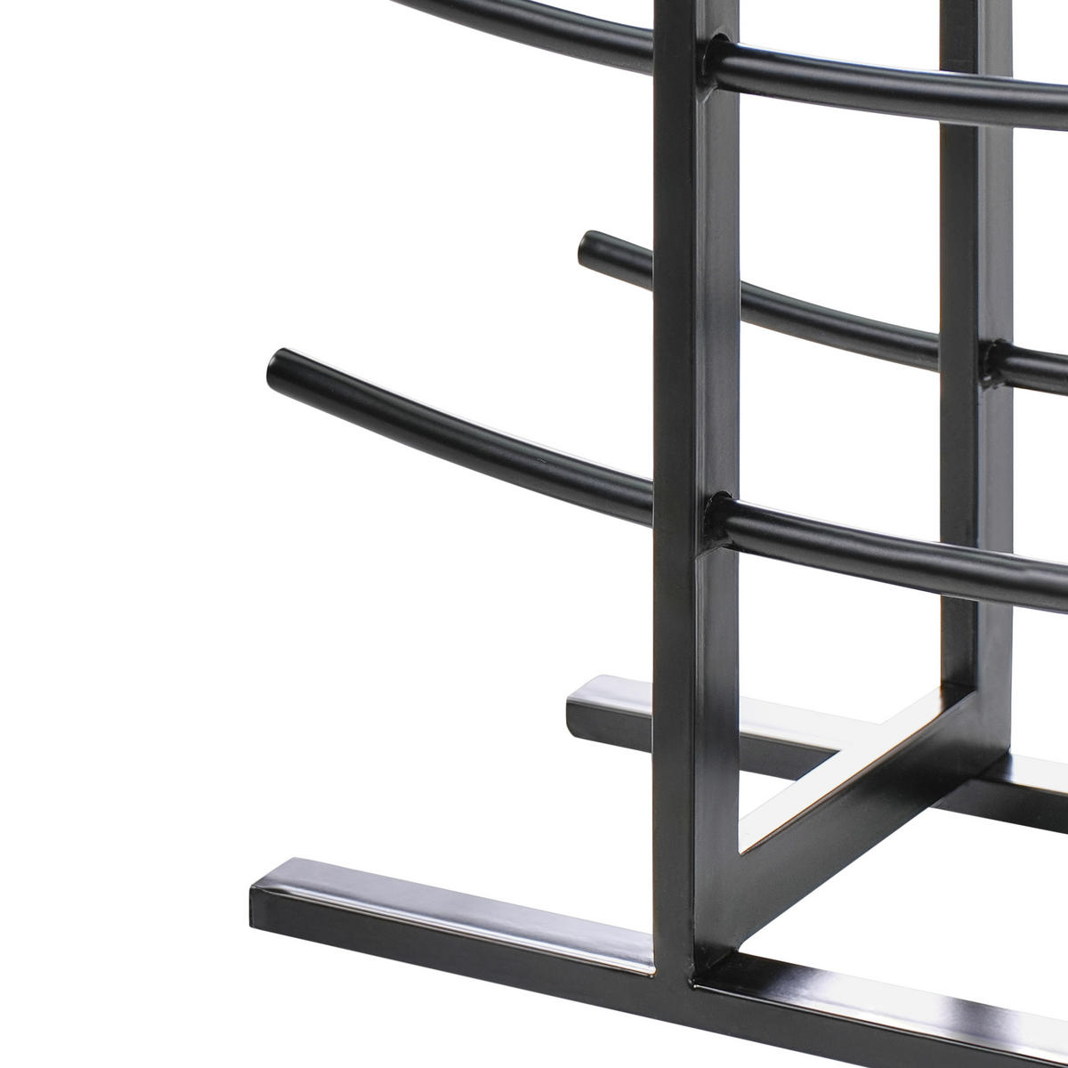 WEINREGAL Metall Schwarz Monaghan - Schwarz, Metall (30/40/15cm) - Beliani