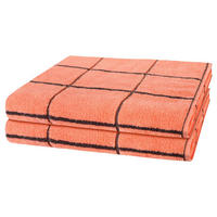 DUSCHTUCH Sensual Skin Karo 2er-Set - Orange, Textil (75/140cm) - Ross