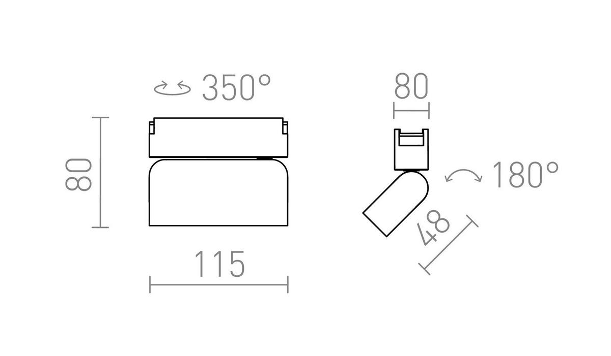 LEUCHTE OXONIA 11 Schwarz 6 W - Schwarz, Metall (115/25.8/8cm) - Rendl