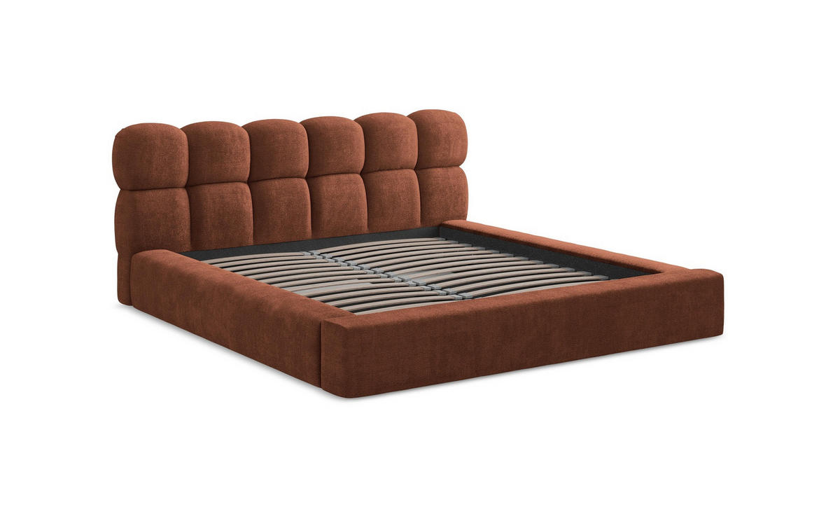 ECKSOFA mit Schlaffunktion rechts Chenille Stoff Beige - Beige/Schwarz, Kunststoff/Textil (210/149cm) - Makamii