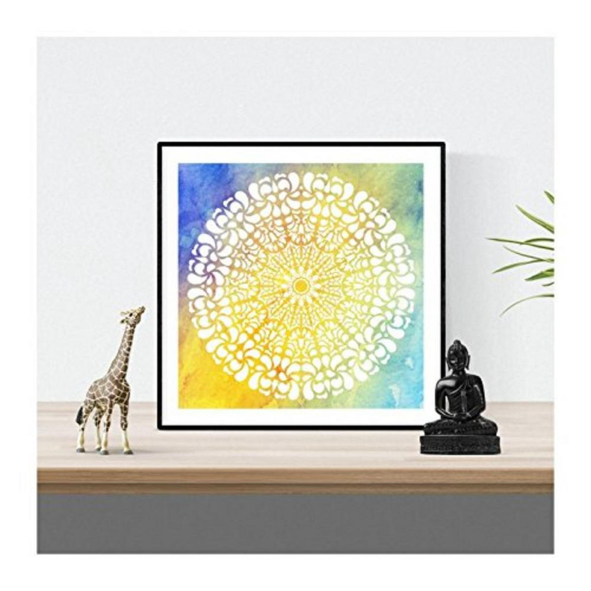POSTER Set mit 4 Mandalas Jugend 20x20cm Rahmenlos - Klar, Papier (20/3cm) - Nacnic