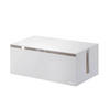 KABELBOX Web weiß 40/14/15 cm - Weiß, Kunststoff (15/40/14cm) - Yamazaki