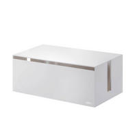 KABELBOX Web weiß 40/14/15 cm - Weiß, Kunststoff (15/40/14cm) - Yamazaki