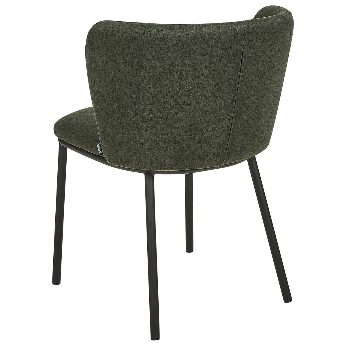 STUHL 2er-Set Polsterbezug Grün Mina - Grün, Textil/Metall (45/75/52cm) - Beliani