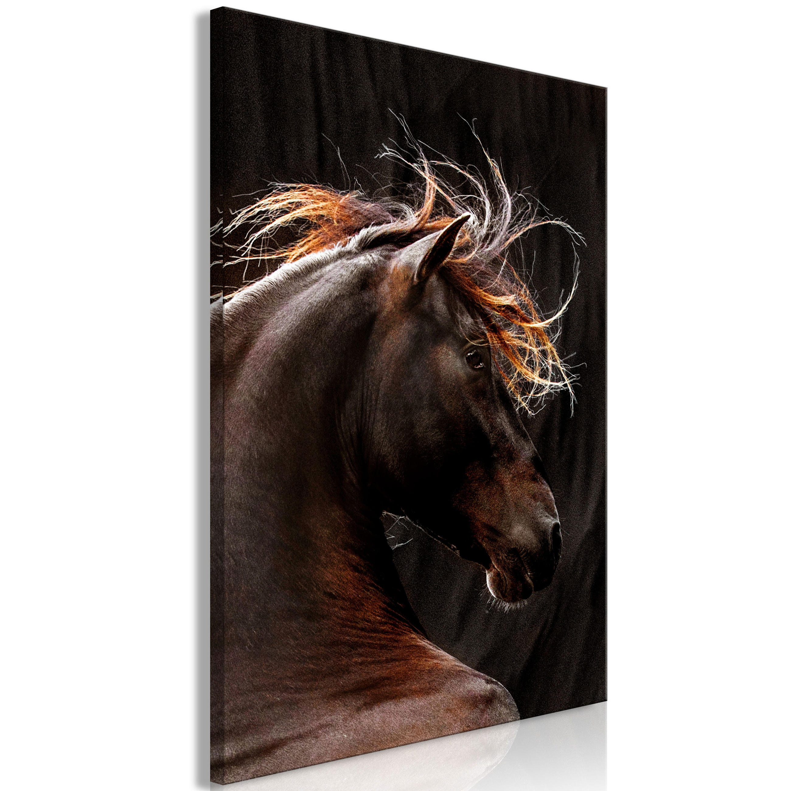 KUNSTDRUCK Schwarz 80/120 cm - Schwarz/Braun, Textil (80/120cm) - KUNSTLOFT