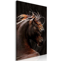 KUNSTDRUCK Schwarz 80/120 cm - Schwarz/Braun, Textil (80/120cm) - KUNSTLOFT