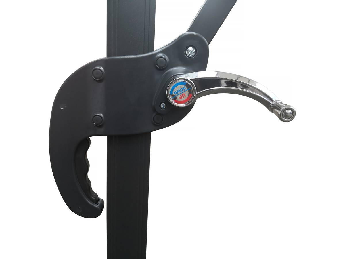 SONNENSCHIRM Schwarz - Schwarz, Metall (250/250cm) - Habitat Garten