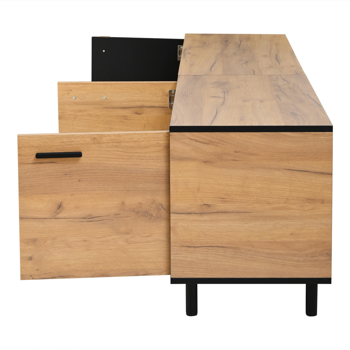 TV-LOWBOARD 180x32.5x50 cm 3 Schränke 1 Schublade 5 Beine - Multicolor, Holzwerkstoff (32.5/50/180cm) - FLIEKS