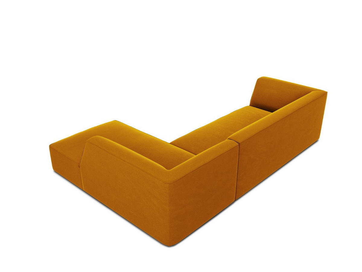 ECKSOFA rechts Ruby aus Samt gelb 4 Sitzplätze - Gelb, Textil (180/273cm) - Micadoni