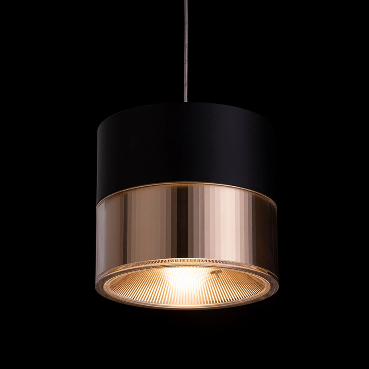 PENDELLEUCHTE JUNIPER höhenverstellbare Schwarz 15 W - Schwarz, Metall (30/30/120cm) - Rendl