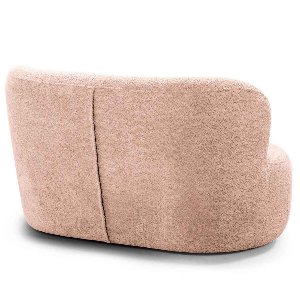 1,5-SITZER SOFA - Sandfarben/Schwarz, Kunststoff/Textil (134/75/84cm) - home24