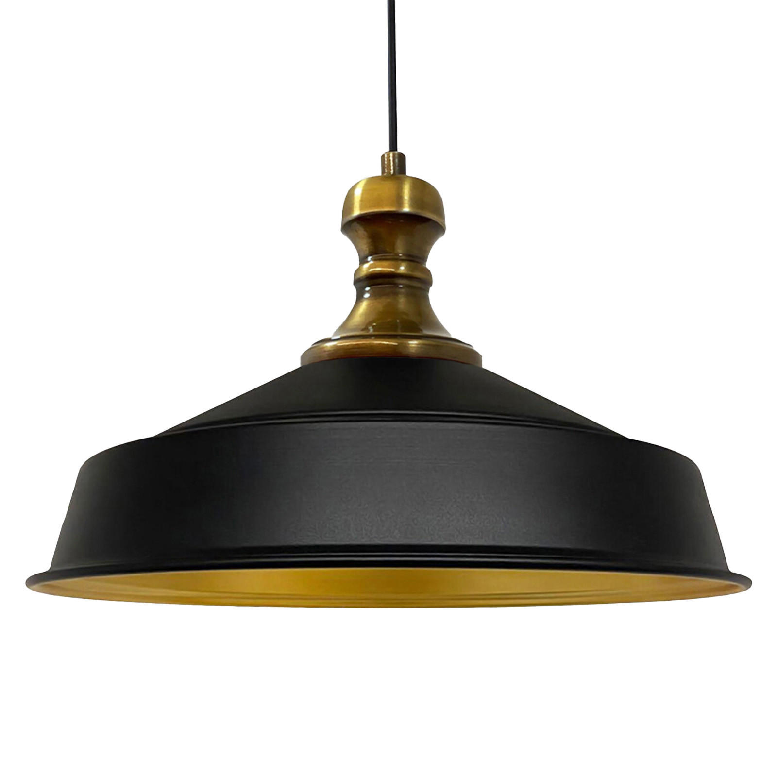 PENDELLEUCHTE Asletl-Knob 41/28 - Schwarz, Metall (41/41/28cm) - Bamyum