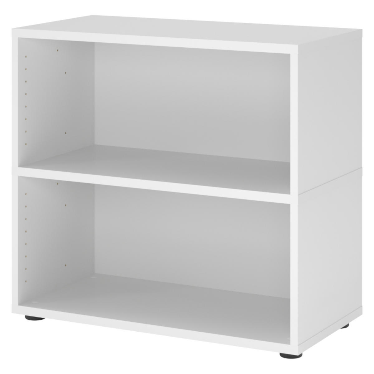 REGAL - 2 Ordnerhöhen 40/80/74,8 cm in Weiß - Weiß, Holzwerkstoff (80/74.8/40cm) - bümö
