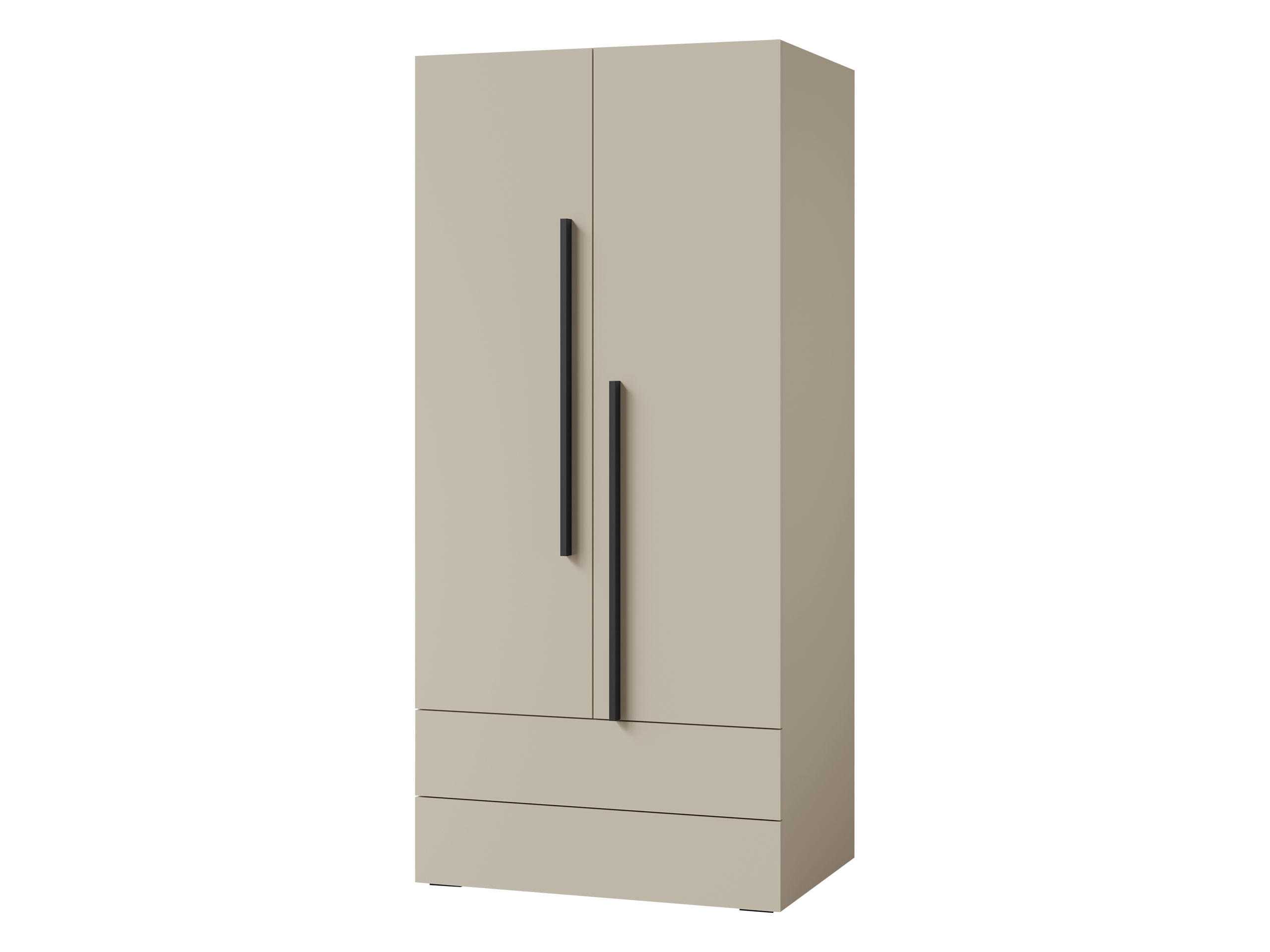 KLEIDERSCHRANK Lorin 2D2S LO02 - Kaschmir, Holzwerkstoff (90/195/60cm) - MIRJAN24