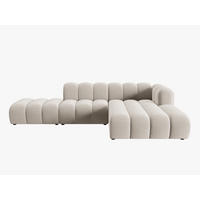 ECKSOFA modular rechts Lupine aus Samt beige 5 Sitzplätze - Beige, Textil (177/299cm) - Micadoni
