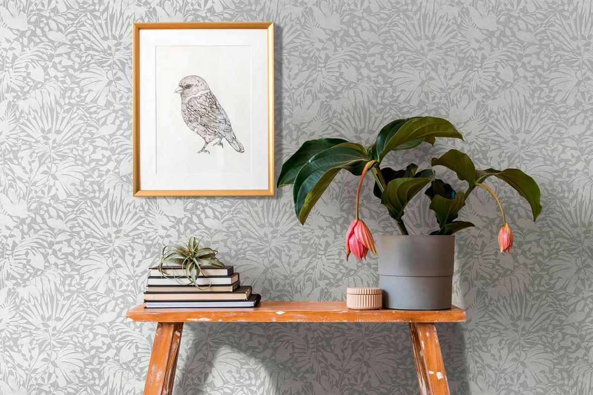 VLIESTAPETE Grau 53/1005 cm - Grau, Textil (53/1cm) - KUNSTLOFT
