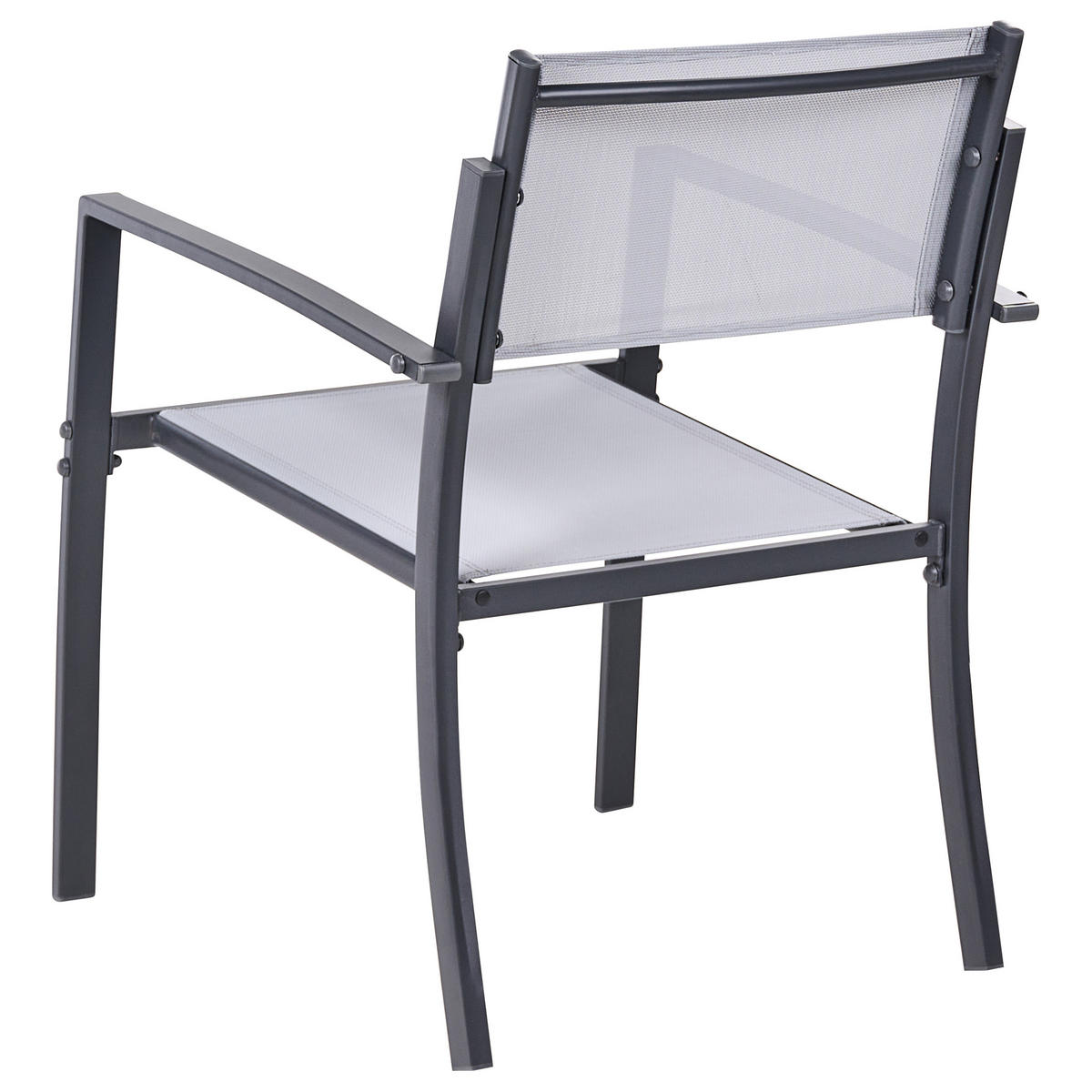 BISTRO-SET Metall Grau Tavoleto - Grau, Metall - Beliani