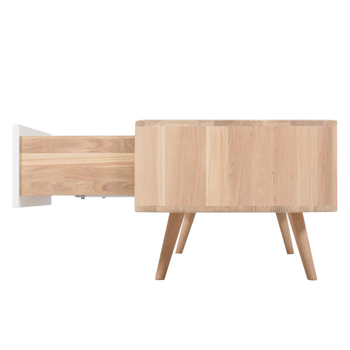 TV-LOWBOARD - Wildeiche teilmassiv - Wildeiche, Holzwerkstoff (225/45/42cm) - home24