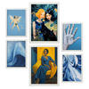 POSTER Set Mit 6 Beruhige Blues In Vielseitiger Stil A3 & A4 Weißer Rahmen - Weiß, Papier (29/3cm) - Nacnic