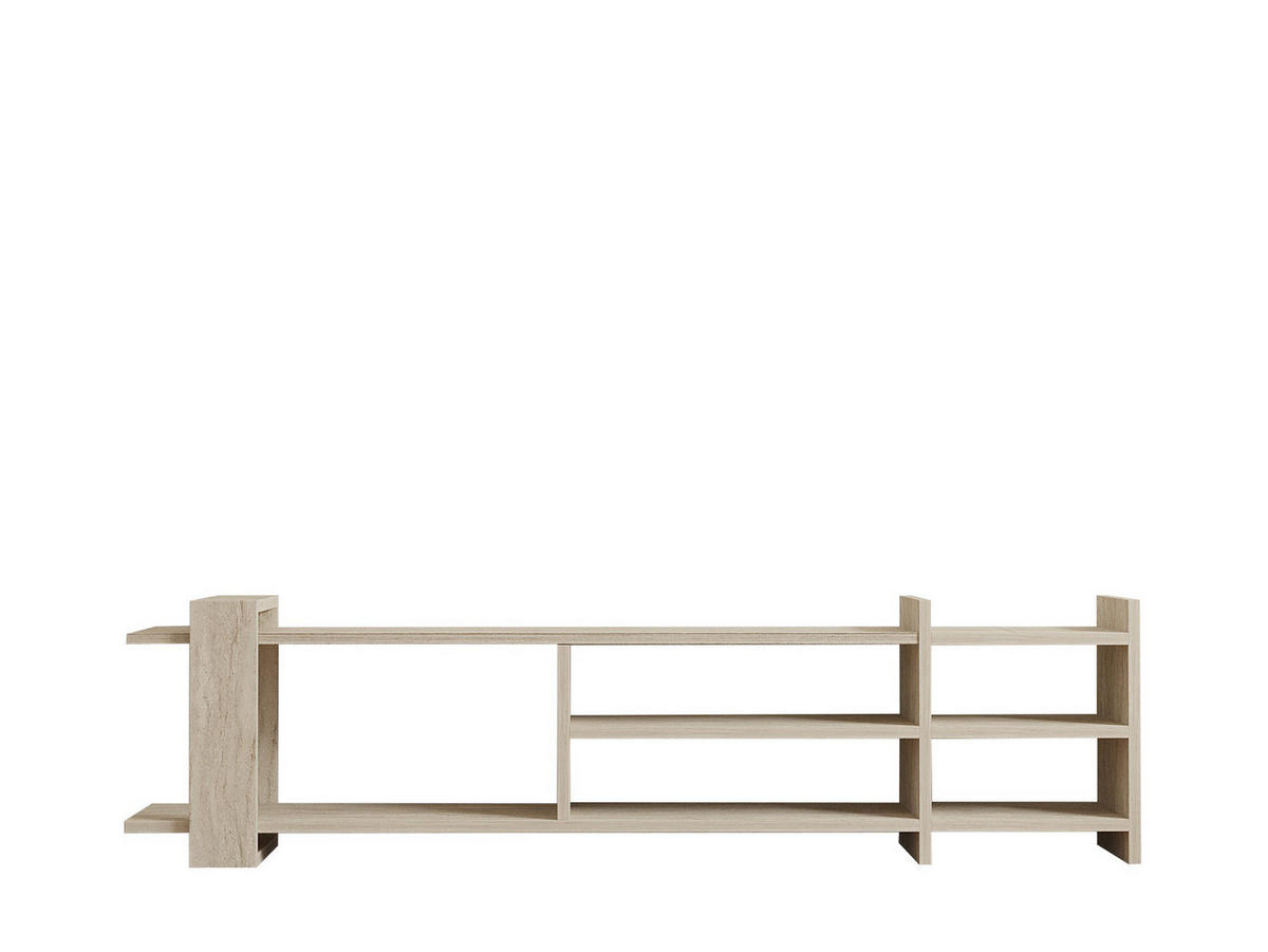 TV-MÖBEL Zeyna Travertin - Beige, Holz (156/40/29cm) - Habitat Garten