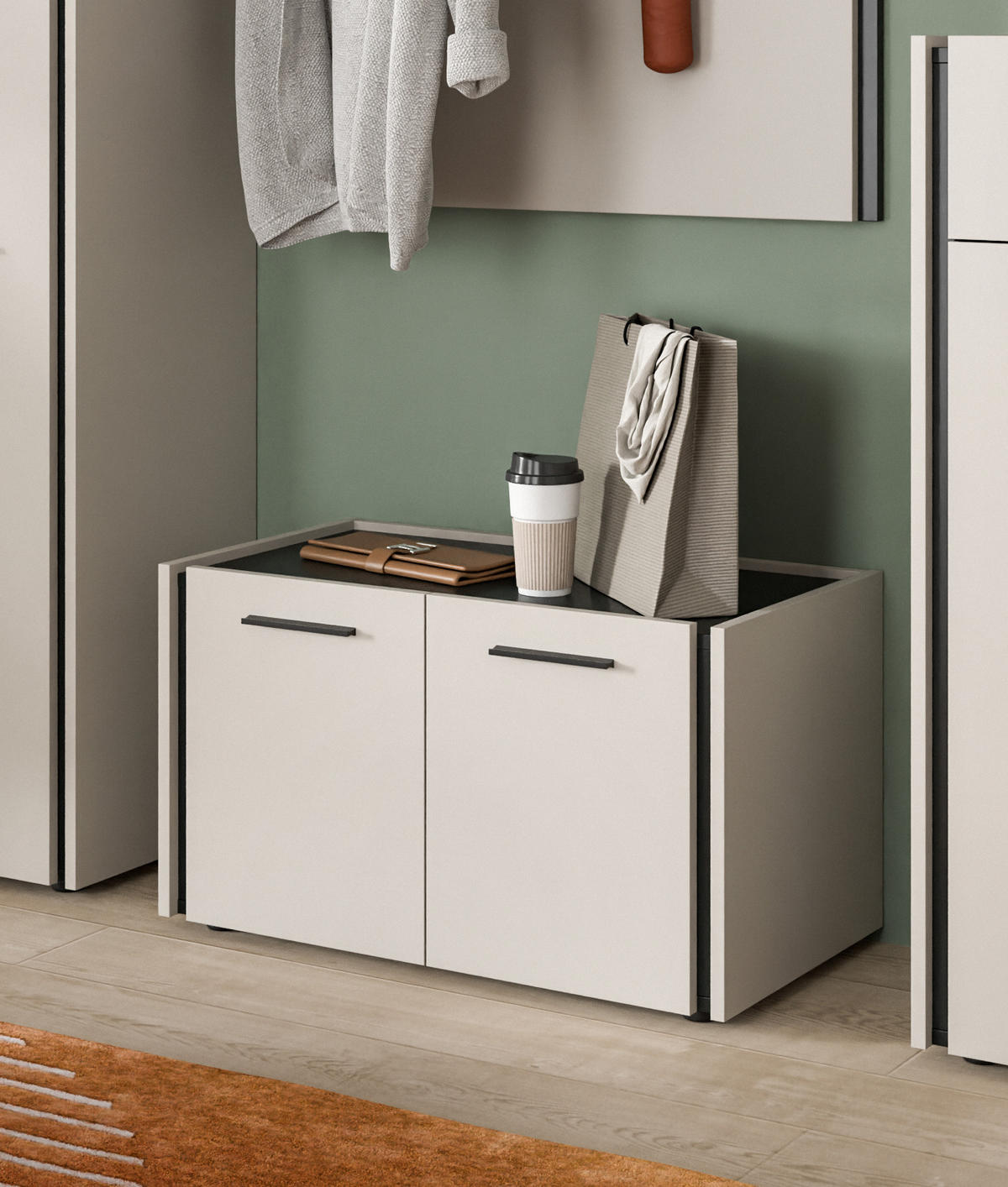 SITZBANK EMIL (B/H/T: ca. 75/42/40 cm) in Kaschmir/Kaschmir - Kaschmir, Holzwerkstoff (75/42/40cm)