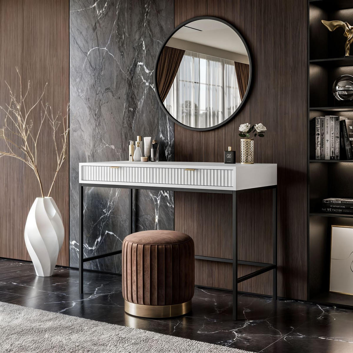 KONSOLENTISCH CORTADO T104 WEISS - Weiß, Holzwerkstoff (50/104/78cm) - Lookway