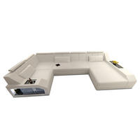 WOHNLANDSCHAFT Arezzo U - Weiß, Leder (380/86/197cm) - Sofa Dreams