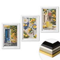 WANDBILDER 3er-Set - 20x30 cm Weißer Rahmen - Zitronengarten mit Getränken - Weiß, Kunststoff (20/30cm) - ArtPrintCave