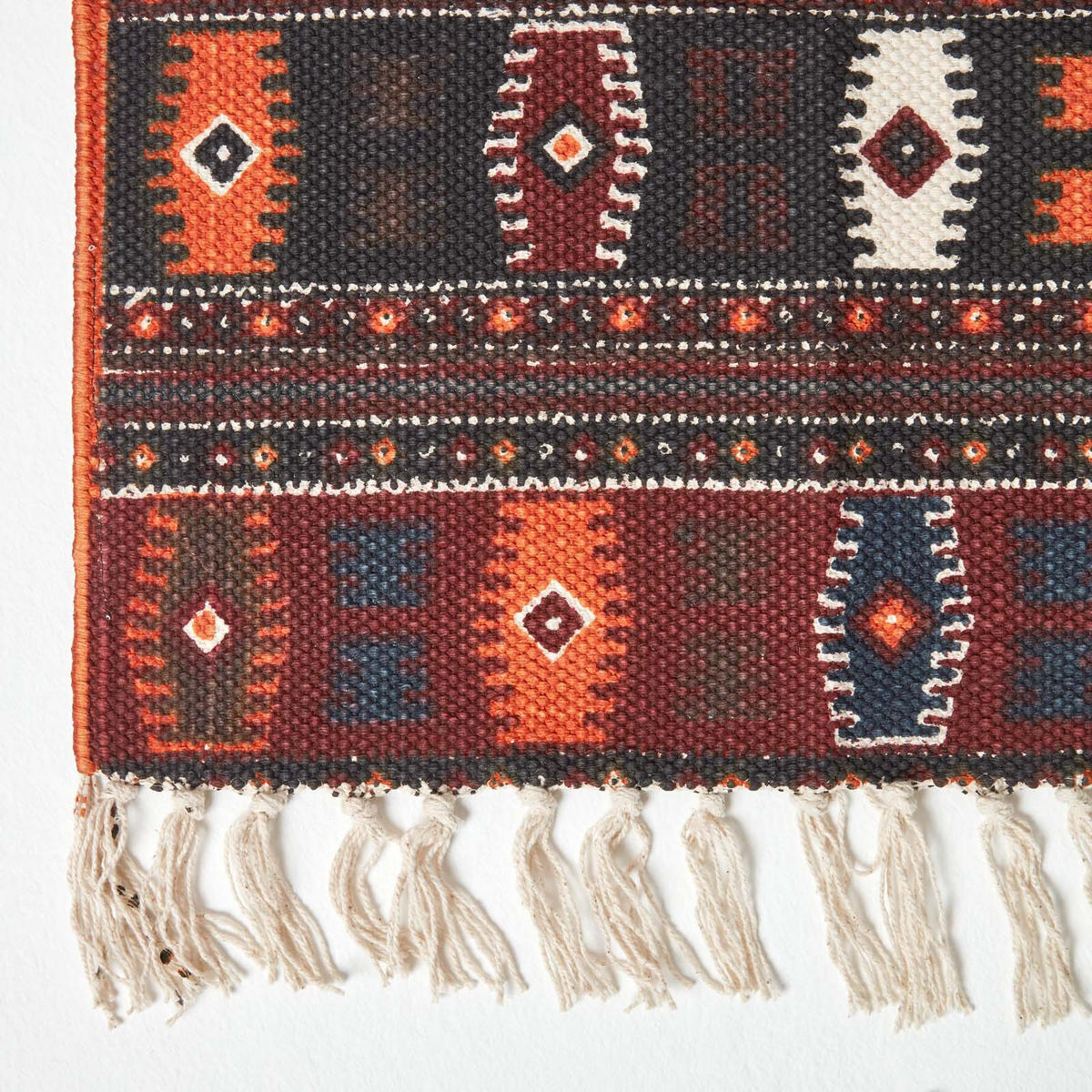 TEPPICHLÄUFER Kelim-Muster 66/200 cm - Braun, Textil (66/200cm) - Homescapes