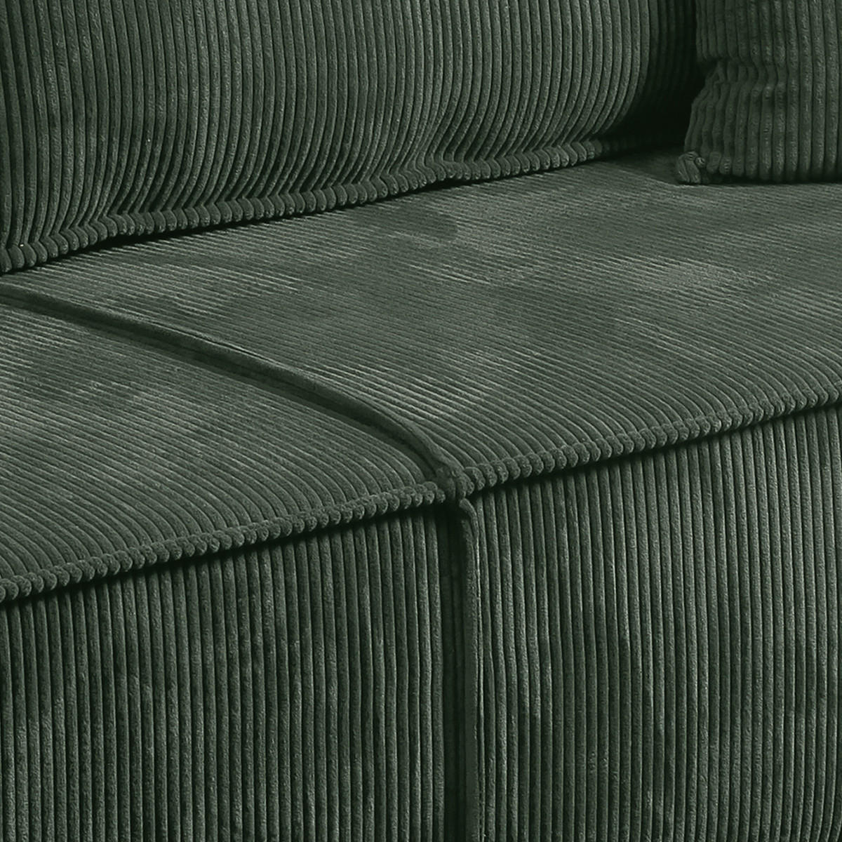 SOFA Isaac 4 Sitzplätze Tannengrün - Grün, Holzwerkstoff (255/85/105cm) - Petits-meubles