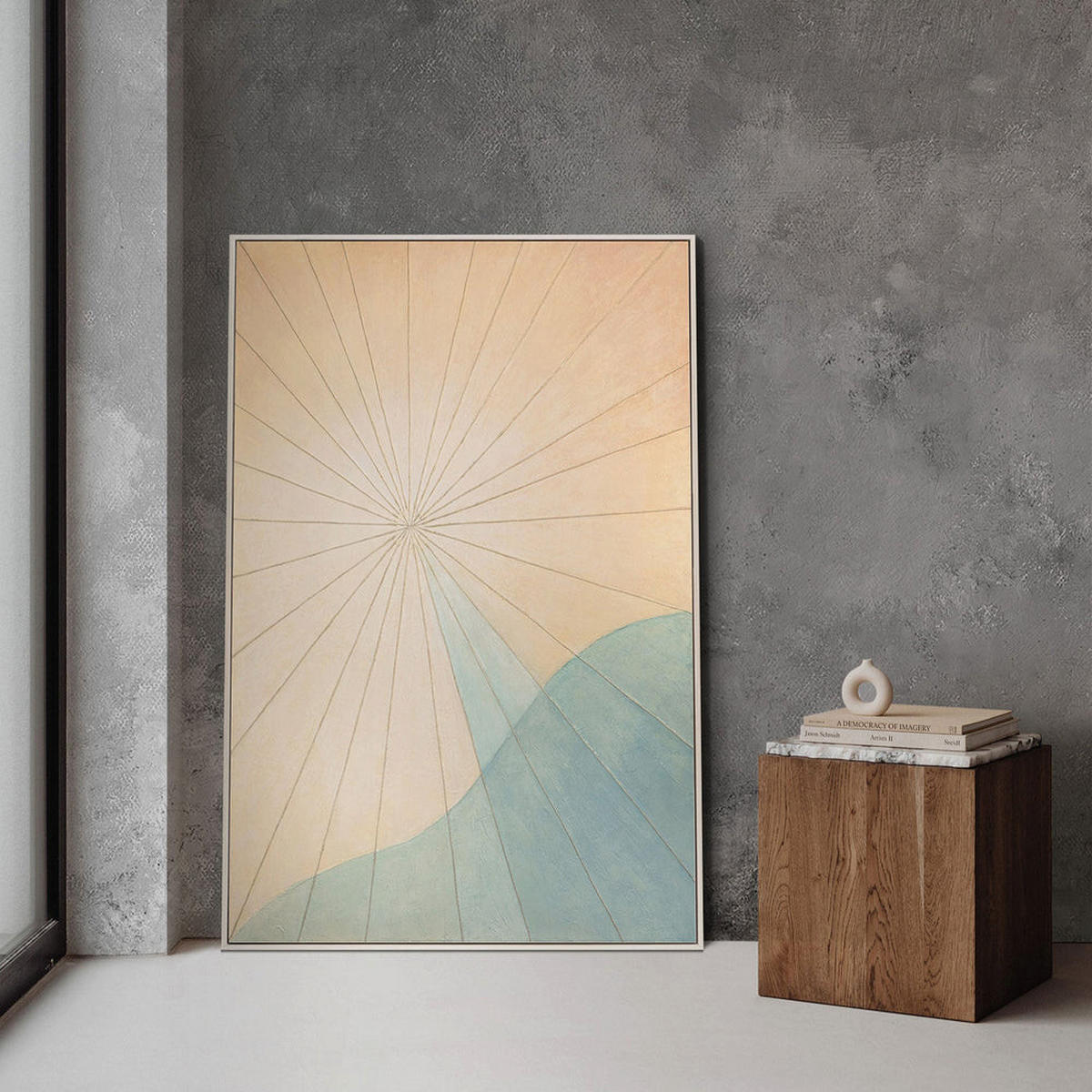 GEMÄLDE Morgendämmerung über dem Meer Schattenfugenrahmen Eichefarben 140x100 cm - Eichefarben, Holz (140/100cm) - YS-art gallery