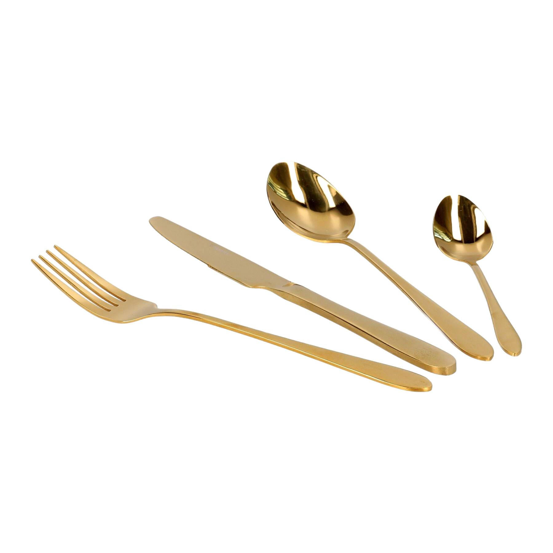 BESTECKSET Abele Gold 16-teilig - Gelb, Metall - Homla