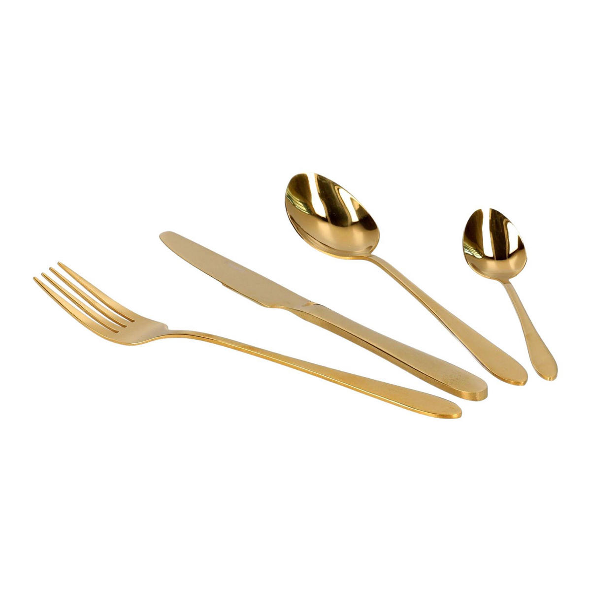 BESTECKSET Abele Gold 16-teilig - Gelb, Metall - Homla