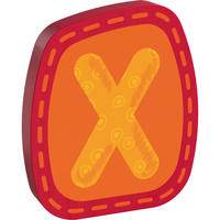 HOLZBUCHSTABE X, Türschild - Multicolor, Holz (5/5cm) - Haba