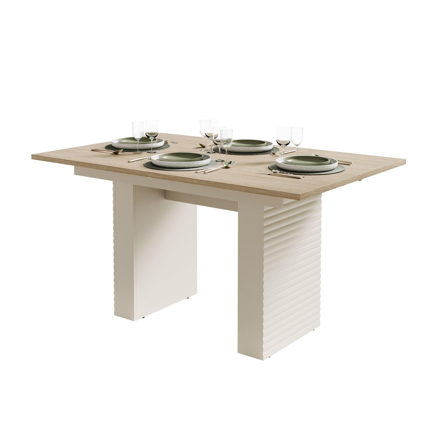 ESSTISCH FLORENCE, ausziehbar von 140–180 cm. - Kaschmir, Holzwerkstoff (90/140/75cm) - Lookway