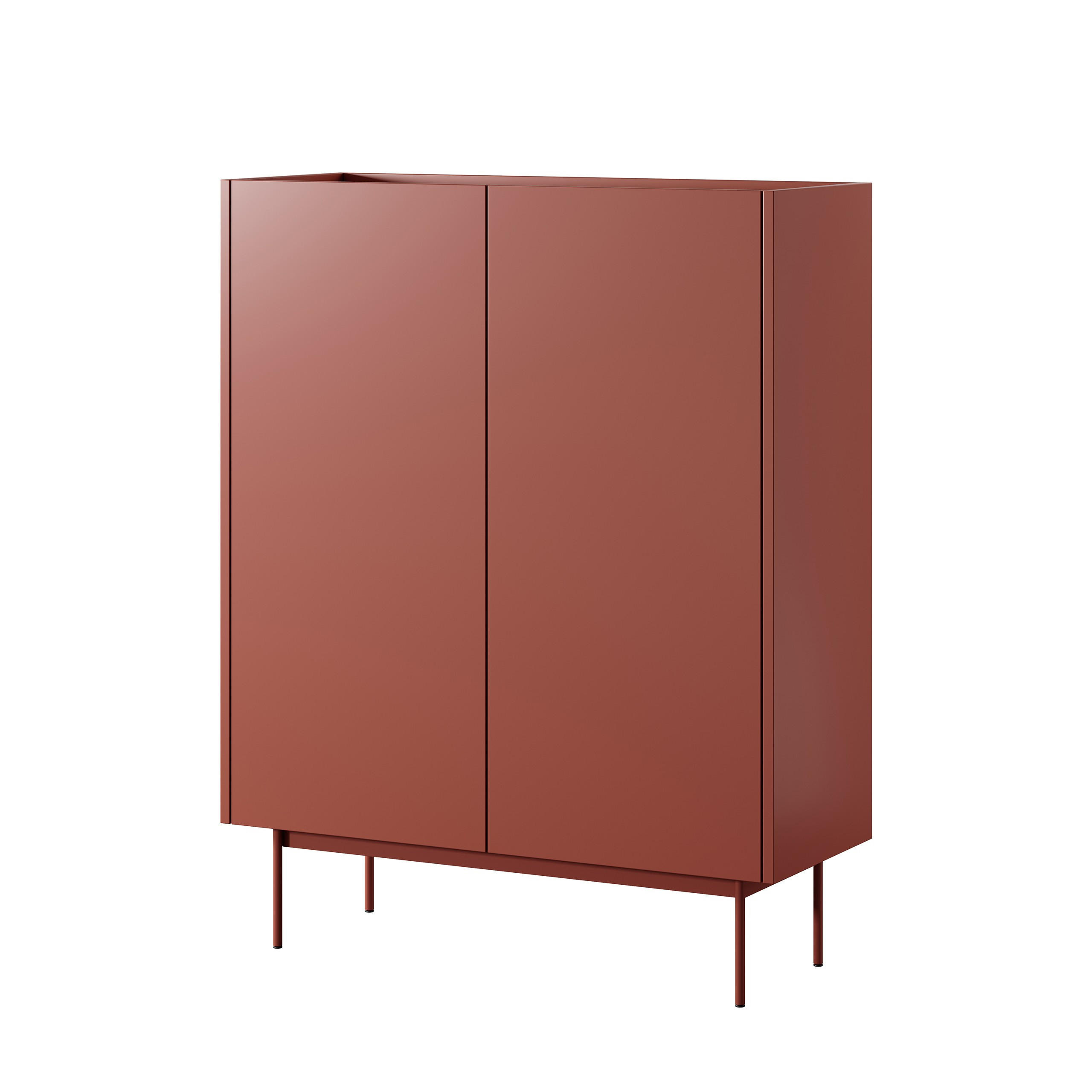 HIGHBOARD Color Rot - Rot, Holzwerkstoff (97/122/37cm) - Bettso