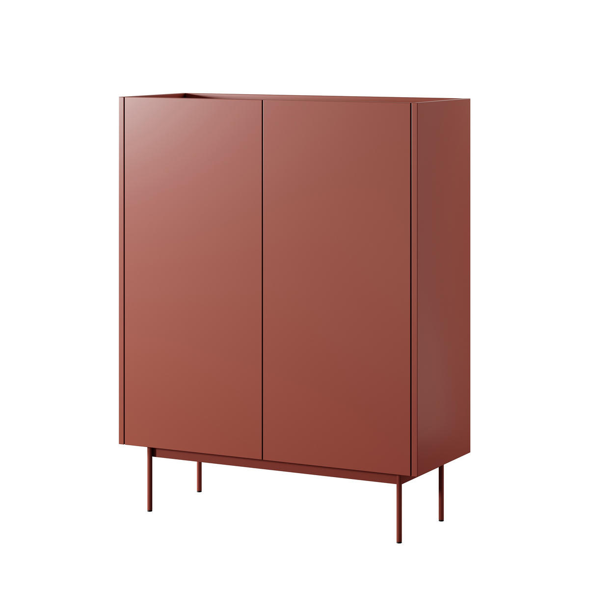 HIGHBOARD Color Rot - Rot, Holzwerkstoff (97/122/37cm) - Bettso