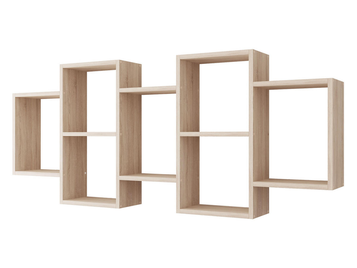 WANDREGAL Trio 001 - Sonoma Eiche, Holzwerkstoff (161/65/18cm) - MIRJAN24