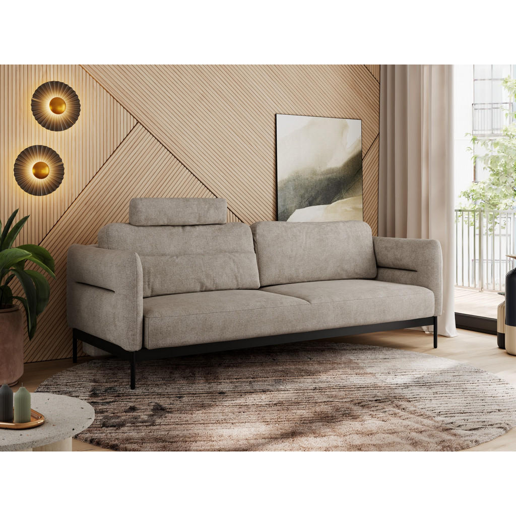 Thumbnail - MKS Sofa, Beige, Textil, 3-Sitzer, 221x82x101 cm, Oeko-Tex®, Wohnzimmer, Sofas & Couches, Sofas, 3-Sitzer Sofas